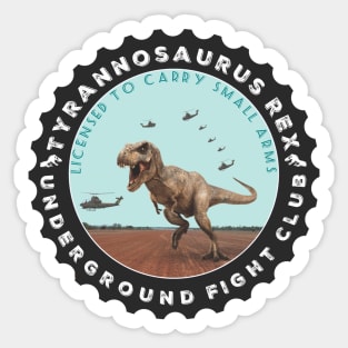 T Rex Fight Club Sticker